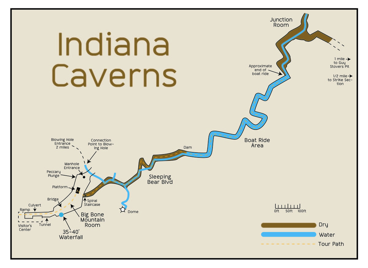 Cave Map - Indiana Caverns